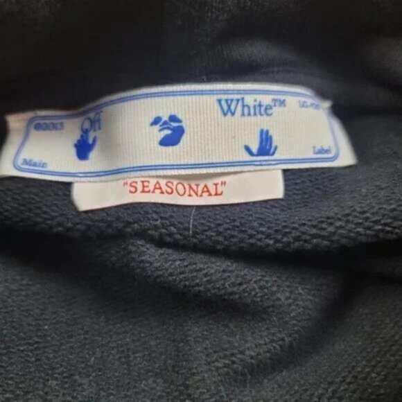 Off-White Rainbow Arrows Graphic Hoodie Size L Streetwear Essential - Picture 10 of 16